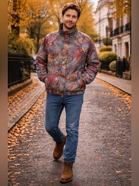 VINTAGE RARE David Sax Collection Madecin England Windbreaker size L.